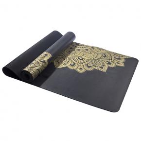 Custom Silk Printing Golden PU Rubber Yoga Mat