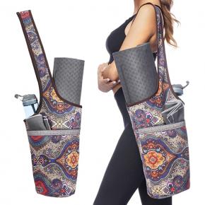Custom Yoga Mat Carry Canvas Bag With Pockets