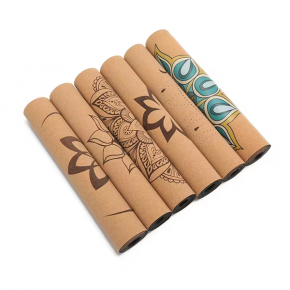 High quality natural rubber organic cork yoga mat eco friendly